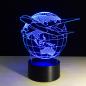 Preview: 3D- Led Deko Lampe Weltkugel mit Flugzeug