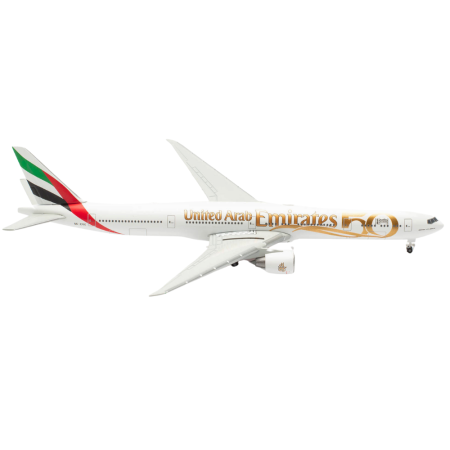 Herpa Wings Flugzeugmodell Emirates Boeing 777-300ER "UAE 50th Anniversary" (1:500)